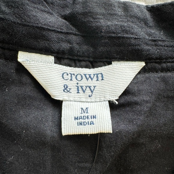 NWT Black Belk Blouse Size M - Picture 3 of 4